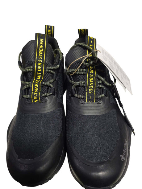 Adidas Originals NMD V3 GTX Trainers in black with yellow accents, size UK 7, new with tags, box damaged.