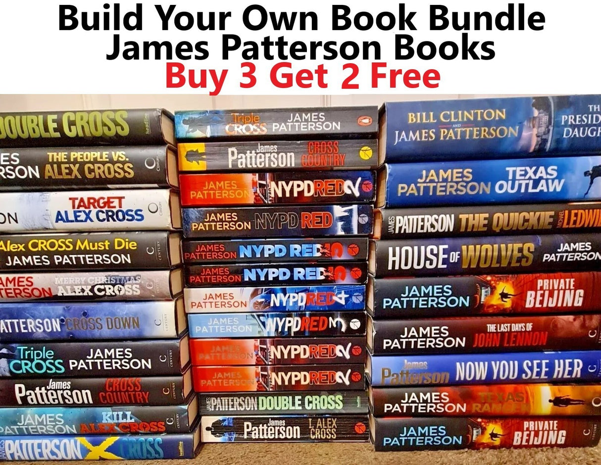 James Patterson Build Your Own Hard or Paperback Book Bundle - Buy 3 Get 2 Free