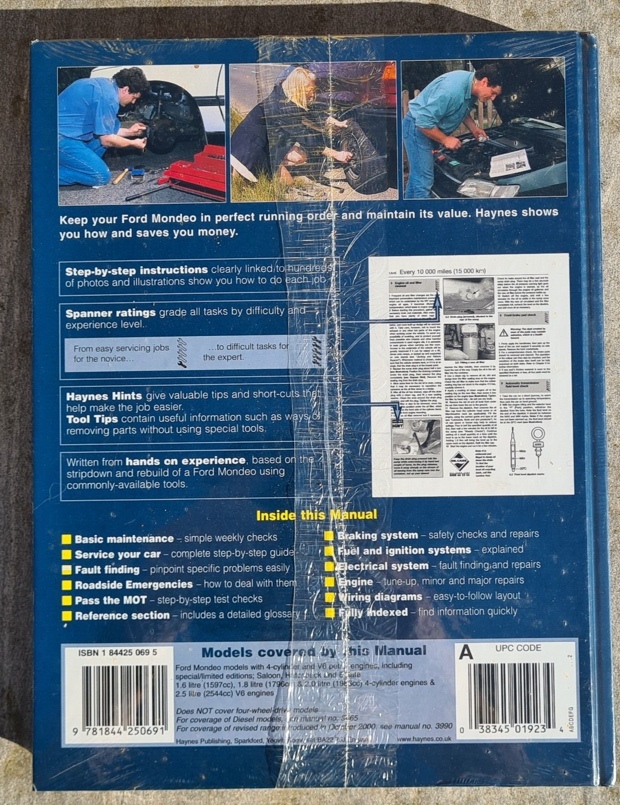 Haynes Ford Mondeo Petrol 1993 - Sept 2000 K to X  - New Sealed ( a bit dirty)