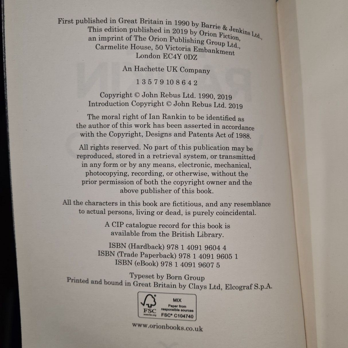 Ian Rankin Westwind - Hardback Waterstones Signed 1st Edition & Black edges 2019