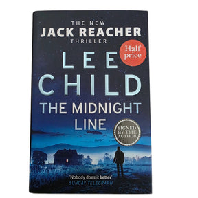 Lee Child The Midnight Line: (Jack Reacher 22) Signed, Bantam Blue Edges HB
