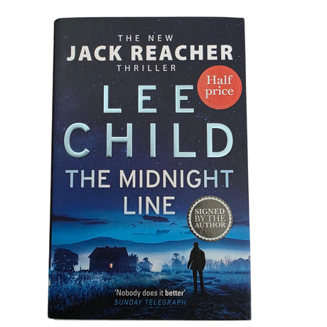 Lee Child The Midnight Line: (Jack Reacher 22) Signed, Bantam Blue Edges HB