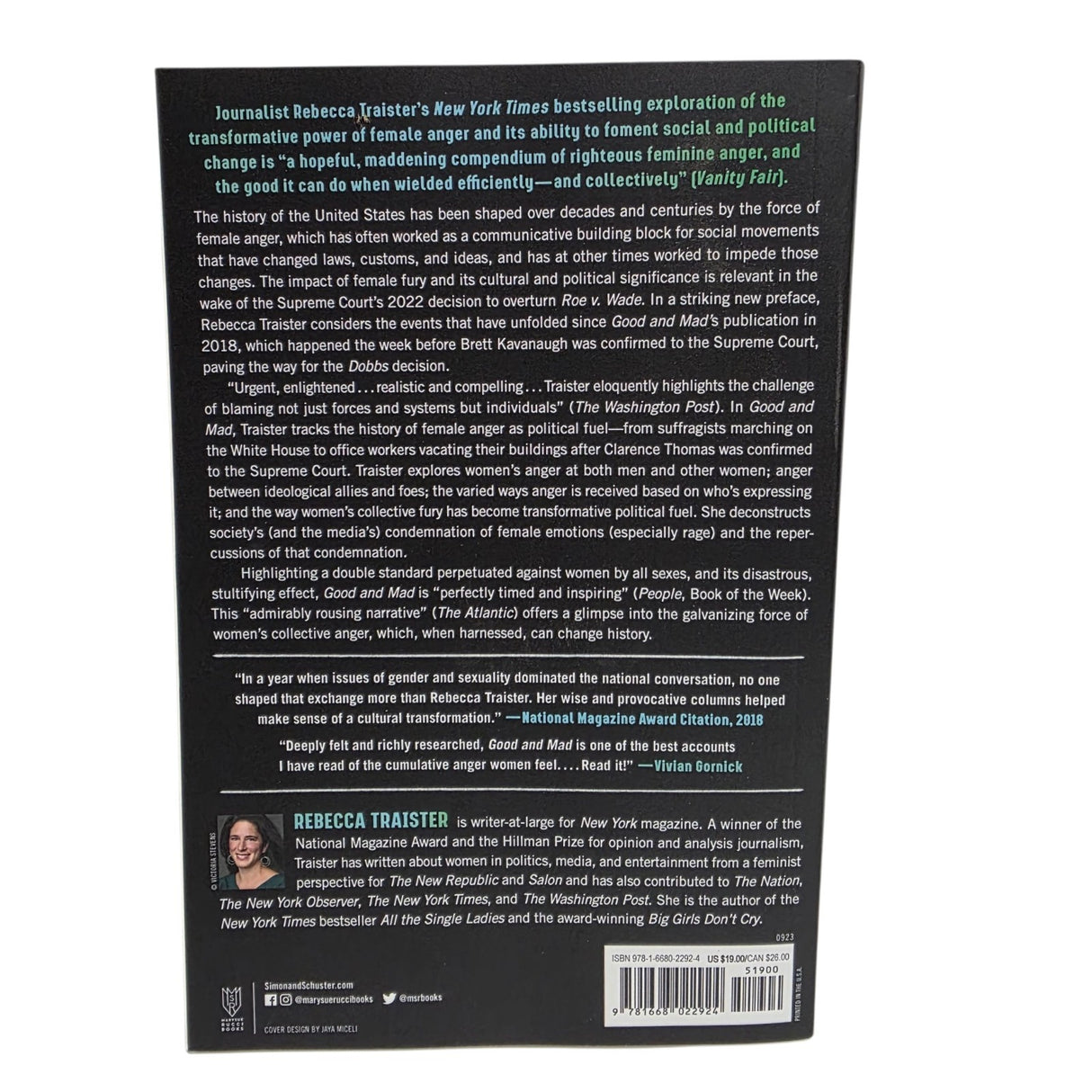 Good and Mad The Revolutionary Power of Women's Anger by Rebecca Traister