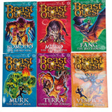 Beast Quest Series 6: 1-6 Paperback Book Set Murk, Terra, Muro, Vespick, Komodo.