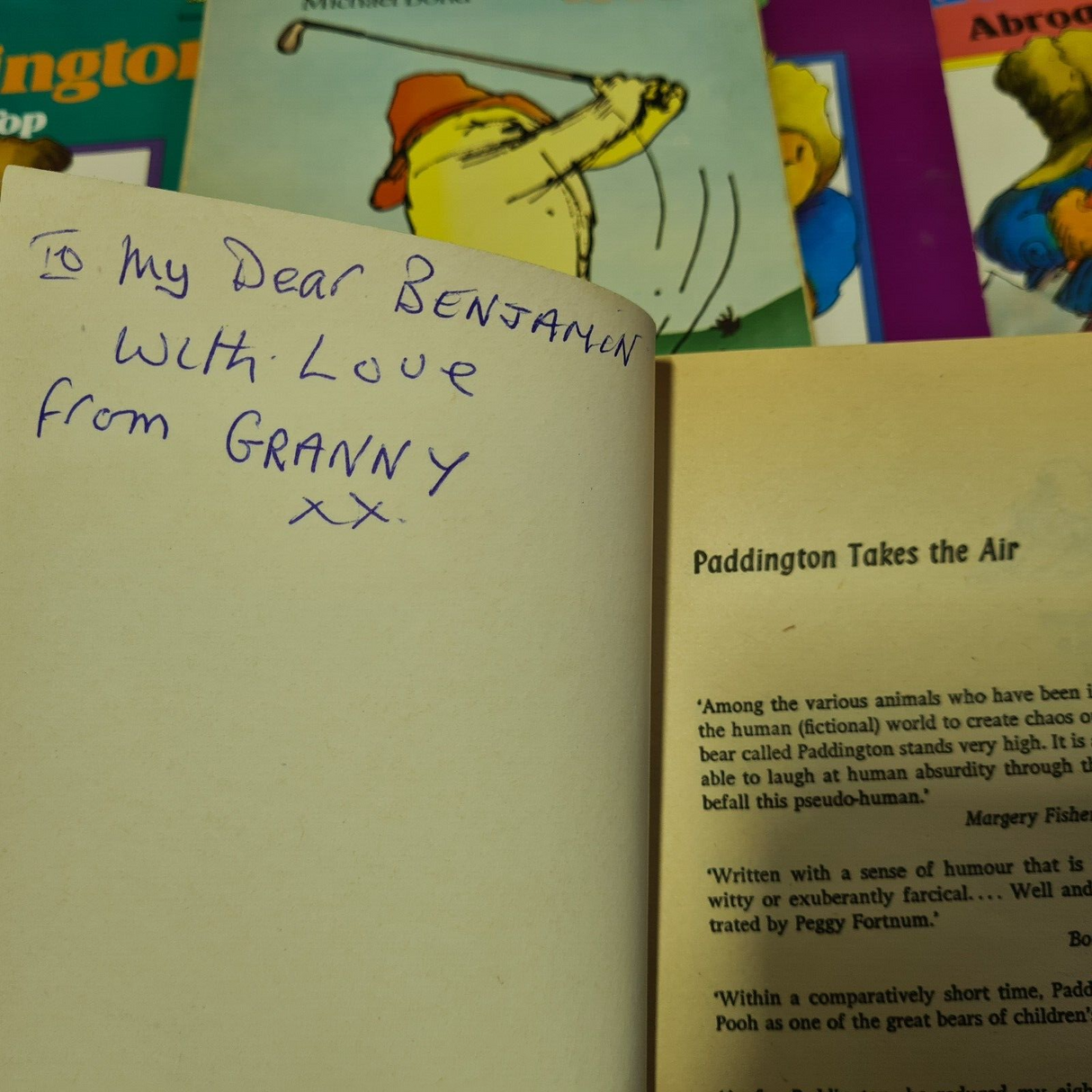 9 x Vintage Paddington Paperback Books By Michael Bond Publised by Young Lions