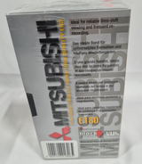 2 Pack Mitsubishi E180 Blank Video Cassette VHS Sealed - New Old Stock