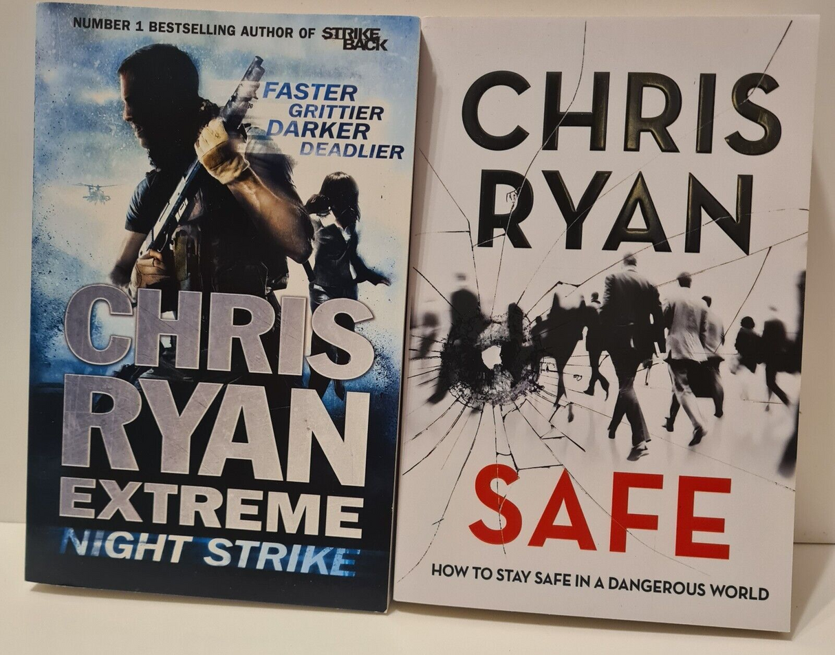 Chris Ryan 2 x Paperback Books Extreme Night Strike & Safe - Brand New