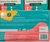 ECO SOUL 100% Bamboo Premium 3 Ply Paper Napkins x 1000 - Brand New