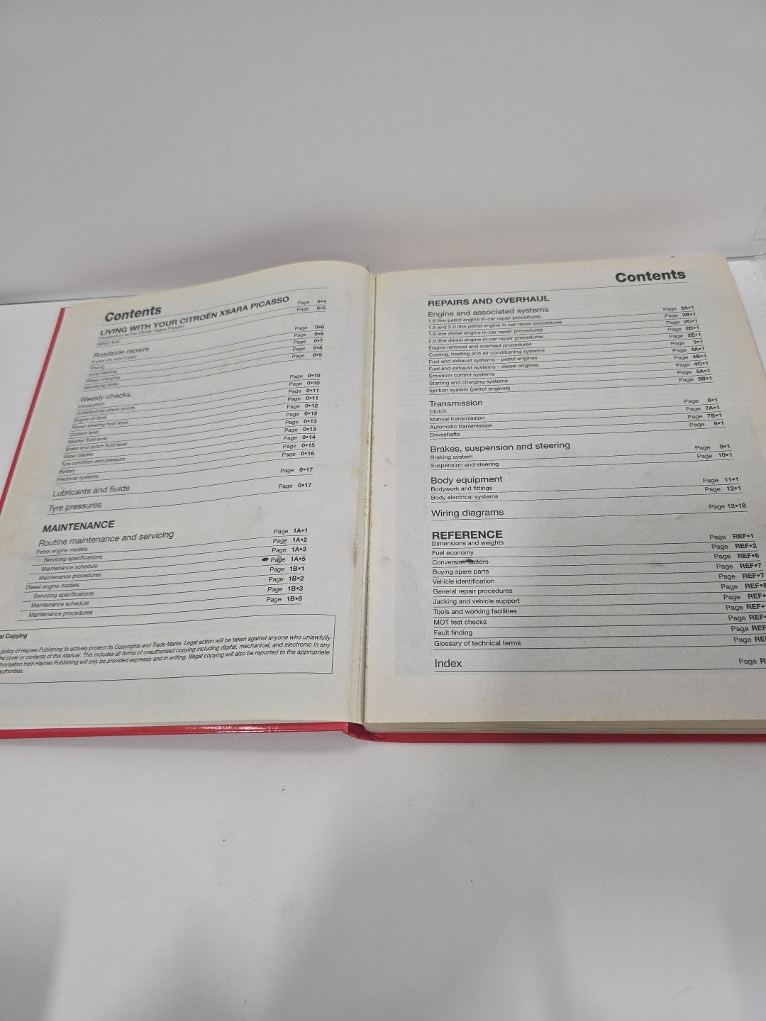 Citroen Xsara Picasso Petrol and Diesel Service and Repair Manual: 2004 to 2008