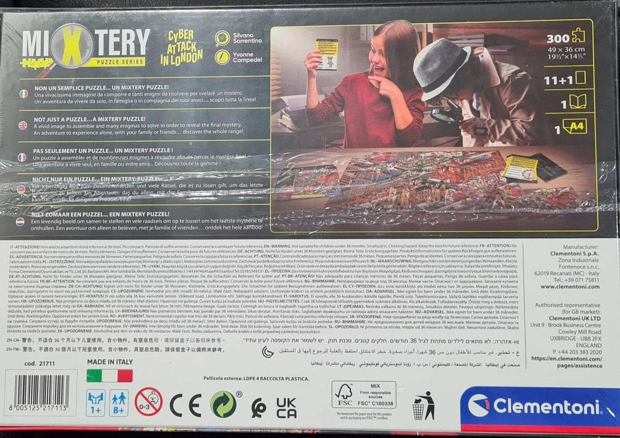 Clementoni Mixtery Jigsaw Puzzle Series Cyber Attack In London 21711 -New Sealed