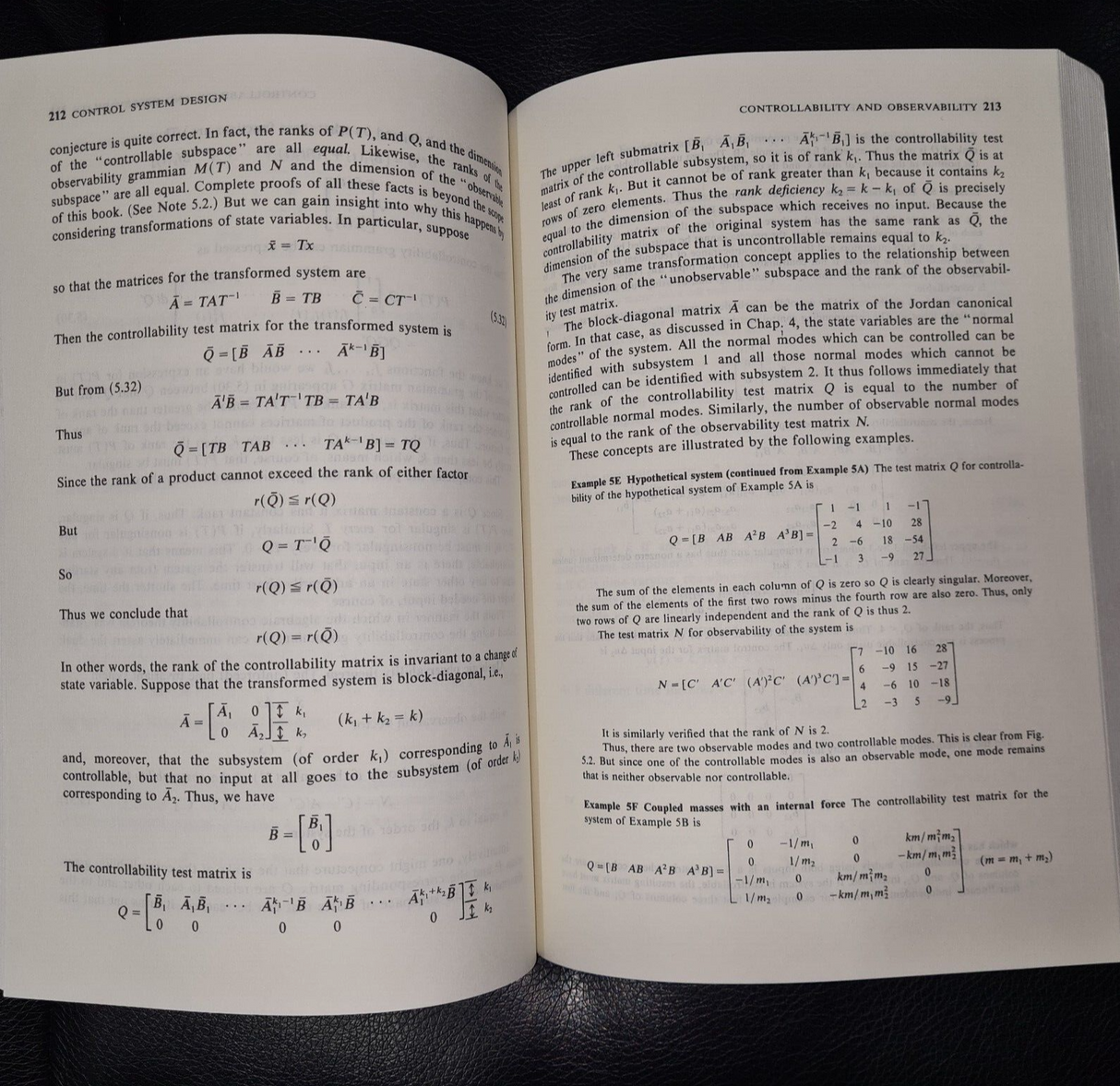 Control System Design An Introduction to State-Space Methods - Pre-Owned
