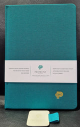 Teal Dotted Notebook Bullet Journal A5 160Pgs 150gsm Paper Pen Loop Gold Logo