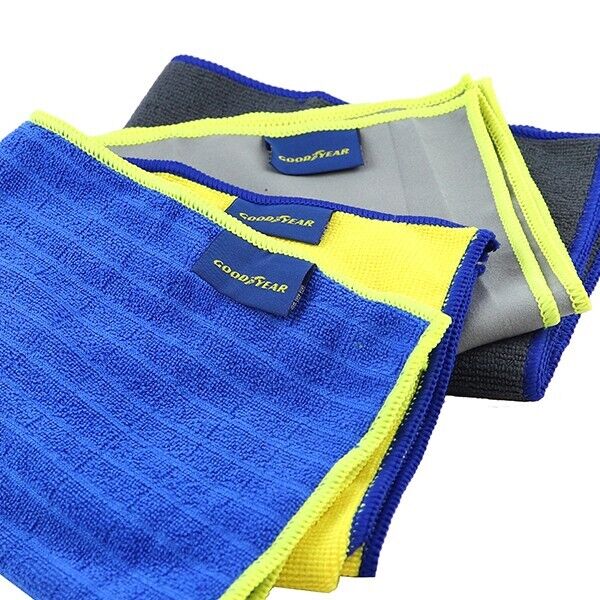 Goodyear Microfibre Cloth Set 4 pack For Car - Van - Lorry - Motorbike -Cleaning