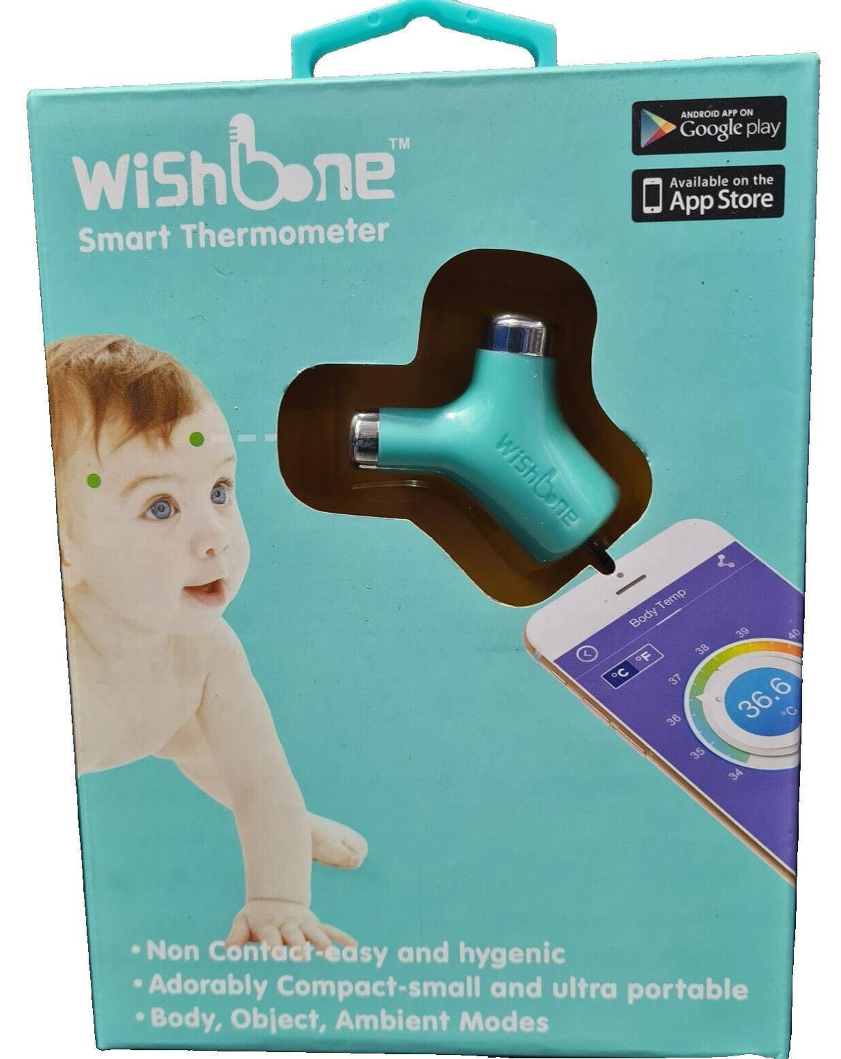 Wishbone Smart Mobile Phone Thermometer - non-contact Infrared thermometer - NEW