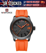 Naviforce Quartz Sports Watch Orange Silicone Strap Fashion Style Free Delivery