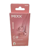 In Ear Earphones Headphones Cable 3.5mm Audio Jack - New Boxed - Mixx Pink