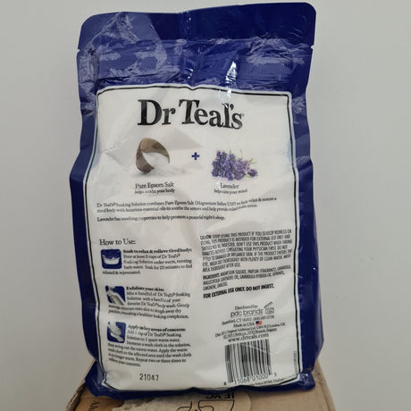 Dr Teal'S Pure Lavender Epsom Salts - Soaking Solution - 1.36Kg - New & Unopened