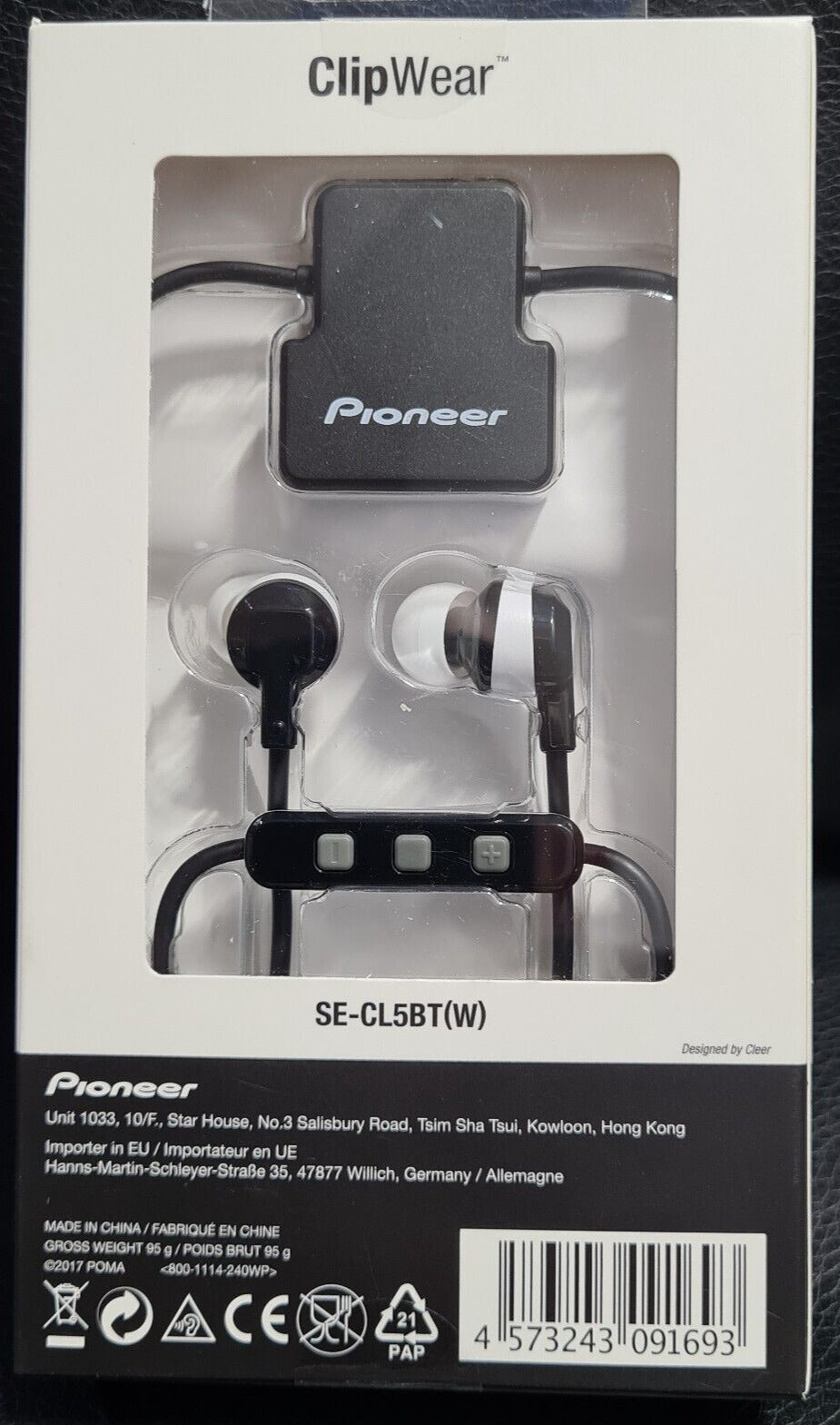 Pioneer SE- CL5BT-W In ear Bluetooth / BT / Ear / Headphones - White- NEW SEALED