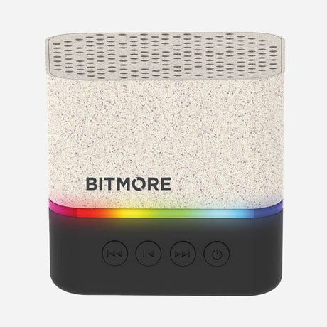 Bitmore Led Pulse Portable Bluetooth Speaker with Recycled Material - New Sealed