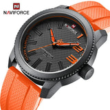 Naviforce Quartz Sports Watch Orange Silicone Strap Fashion Style Free Delivery